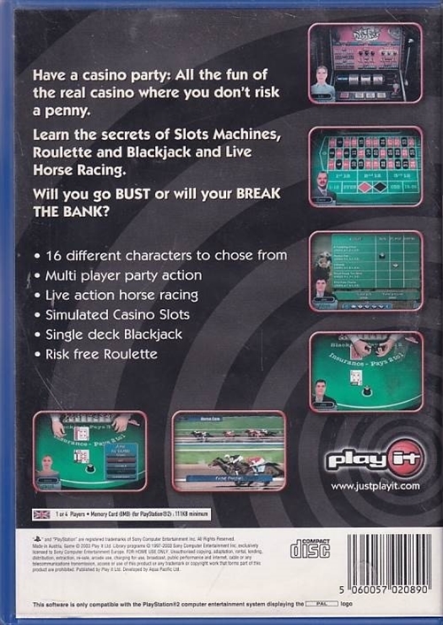 Casino Challenge - PS2 (B Grade) (Genbrug)